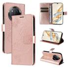 For Honor X9C 5G Global 3D Butterfly Embossed Pattern Flip Leather Phone Case(Rose Gold) - 1