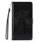 For Motorola Edge 50 5G Tree & Cat Embossed Pattern Flip Leather Phone Case(Black) - 2