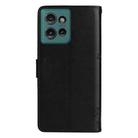 For Motorola Edge 50 5G Tree & Cat Embossed Pattern Flip Leather Phone Case(Black) - 3