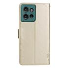 For Motorola Edge 50 5G Tree & Cat Embossed Pattern Flip Leather Phone Case(Gold) - 3