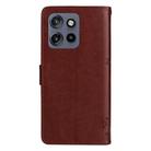 For Motorola Edge 50 Neo Tree & Cat Embossed Pattern Flip Leather Phone Case(Coffee) - 3