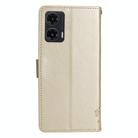 For Motorola Moto G35 Tree & Cat Embossed Pattern Flip Leather Phone Case(Gold) - 3