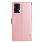 For Motorola Moto G35 Tree & Cat Embossed Pattern Flip Leather Phone Case(Rose Gold) - 3