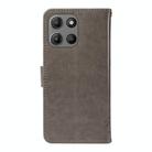 For Motorola Moto G15 Tree & Cat Embossed Pattern Flip Leather Phone Case(Grey) - 3