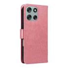 For Motorola Moto G56 5G Tree & Cat Embossed Pattern Flip Leather Phone Case(Pink) - 3