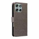 For Motorola Moto G56 5G Tree & Cat Embossed Pattern Flip Leather Phone Case(Grey) - 3
