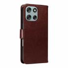 For Motorola Moto G56 5G Tree & Cat Embossed Pattern Flip Leather Phone Case(Coffee) - 3