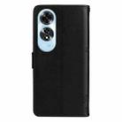 For OPPO A60 4G Global Tree & Cat Embossed Pattern Flip Leather Phone Case(Black) - 3