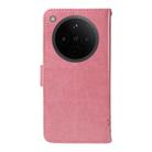 For OPPO Find X8 Global Tree & Cat Embossed Pattern Flip Leather Phone Case(Pink) - 3