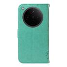 For OPPO Find X8 Global Tree & Cat Embossed Pattern Flip Leather Phone Case(Green) - 3