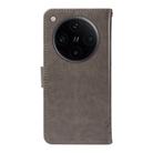 For OPPO Find X8 Pro Global Tree & Cat Embossed Pattern Flip Leather Phone Case(Grey) - 3