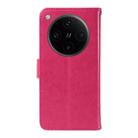 For OPPO Find X8 Pro Global Tree & Cat Embossed Pattern Flip Leather Phone Case(Rose Red) - 3