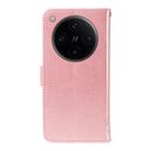 For OPPO Find X8 Pro Global Tree & Cat Embossed Pattern Flip Leather Phone Case(Rose Gold) - 3