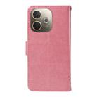 For OPPO A5 Pro 5G Global Tree & Cat Embossed Pattern Flip Leather Phone Case(Pink) - 3