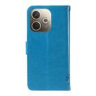 For OPPO A5 Pro 5G Global Tree & Cat Embossed Pattern Flip Leather Phone Case(Blue) - 3
