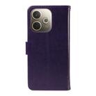 For OPPO A5 Pro 5G Global Tree & Cat Embossed Pattern Flip Leather Phone Case(Purple) - 3