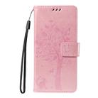 For OPPO A5 Pro 5G Global Tree & Cat Embossed Pattern Flip Leather Phone Case(Rose Gold) - 2