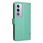 For OPPO K12X 5G Global Tree & Cat Embossed Pattern Flip Leather Phone Case(Green) - 3
