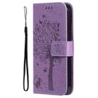 For OPPO K12X 5G Global Tree & Cat Embossed Pattern Flip Leather Phone Case(Light Purple) - 2