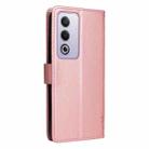 For OPPO K12X 5G Global Tree & Cat Embossed Pattern Flip Leather Phone Case(Rose Gold) - 3