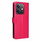 For OPPO A3 4G Global / A60 5G Tree & Cat Embossed Pattern Flip Leather Phone Case(Rose Red) - 3