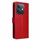 For OPPO A3 4G Global / A60 5G Tree & Cat Embossed Pattern Flip Leather Phone Case(Red) - 3