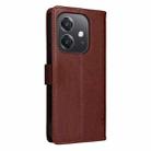 For OPPO A3 4G Global / A60 5G Tree & Cat Embossed Pattern Flip Leather Phone Case(Coffee) - 3