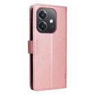 For OPPO A3 4G Global / A60 5G Tree & Cat Embossed Pattern Flip Leather Phone Case(Rose Gold) - 3