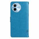 For vivo Y38 / Y200i / T3x Global Tree & Cat Embossed Pattern Flip Leather Phone Case(Blue) - 3