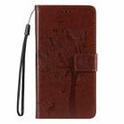 For vivo Y38 / Y200i / T3x Global Tree & Cat Embossed Pattern Flip Leather Phone Case(Coffee) - 2