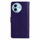For vivo Y38 / Y200i / T3x Global Tree & Cat Embossed Pattern Flip Leather Phone Case(Purple) - 3
