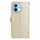 For vivo Y38 / Y200i / T3x Global Tree & Cat Embossed Pattern Flip Leather Phone Case(Gold) - 3