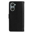 For vivo Y03 Tree & Cat Embossed Pattern Flip Leather Phone Case(Black) - 3