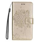 For vivo Y03 Tree & Cat Embossed Pattern Flip Leather Phone Case(Gold) - 2