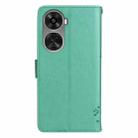 For Huawei nova 12 SE / nova 11 SE Tree & Cat Embossed Pattern Flip Leather Phone Case(Green) - 3