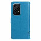 For Honor 200 Lite Global Tree & Cat Embossed Pattern Flip Leather Phone Case(Blue) - 3