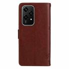 For Honor 200 Lite Global Tree & Cat Embossed Pattern Flip Leather Phone Case(Coffee) - 3