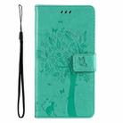 For Honor X9C 5G Global Tree & Cat Embossed Pattern Flip Leather Phone Case(Green) - 2