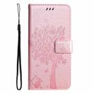 For Honor X9C 5G Global Tree & Cat Embossed Pattern Flip Leather Phone Case(Rose Gold) - 2