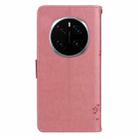 For Honor Magic7 Pro Tree & Cat Embossed Pattern Flip Leather Phone Case(Pink) - 3