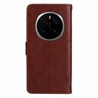 For Honor Magic7 Pro Tree & Cat Embossed Pattern Flip Leather Phone Case(Coffee) - 3