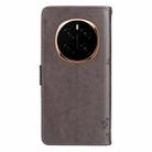 For Honor Magic7 Tree & Cat Embossed Pattern Flip Leather Phone Case(Grey) - 3