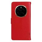 For Honor Magic7 Tree & Cat Embossed Pattern Flip Leather Phone Case(Red) - 3