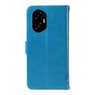 For Honor 300 Tree & Cat Embossed Pattern Flip Leather Phone Case(Blue) - 3