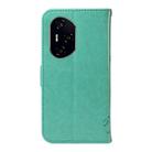 For Honor 300 Pro / 300 Ultra Tree & Cat Embossed Pattern Flip Leather Phone Case(Green) - 3