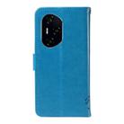 For Honor 300 Pro / 300 Ultra Tree & Cat Embossed Pattern Flip Leather Phone Case(Blue) - 3