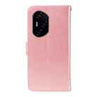 For Honor 300 Pro / 300 Ultra Tree & Cat Embossed Pattern Flip Leather Phone Case(Rose Gold) - 3