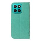 For Honor X8C 4G Global Tree & Cat Embossed Pattern Flip Leather Phone Case(Green) - 3