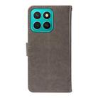 For Honor X8C 4G Global Tree & Cat Embossed Pattern Flip Leather Phone Case(Grey) - 3