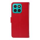 For Honor X8C 4G Global Tree & Cat Embossed Pattern Flip Leather Phone Case(Red) - 3